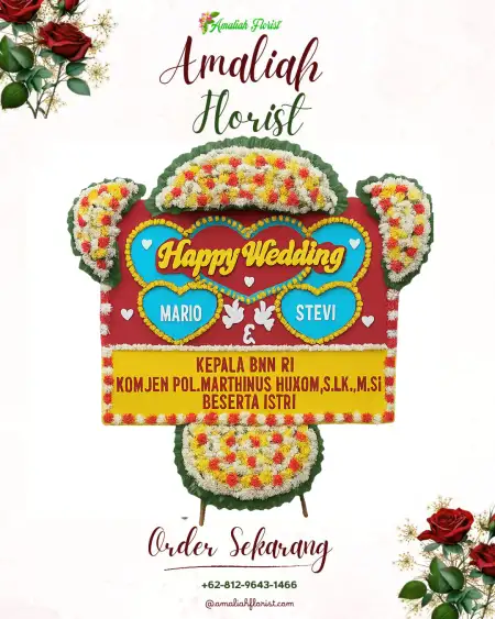 Papan Bunga Pernikahan Sijenjang